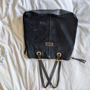 Black Women’s Leather & Suede Tote Bag with Gold Hardware Ugg